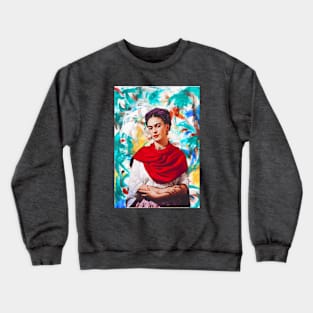 Frida Kahlo Colorful Crewneck Sweatshirt